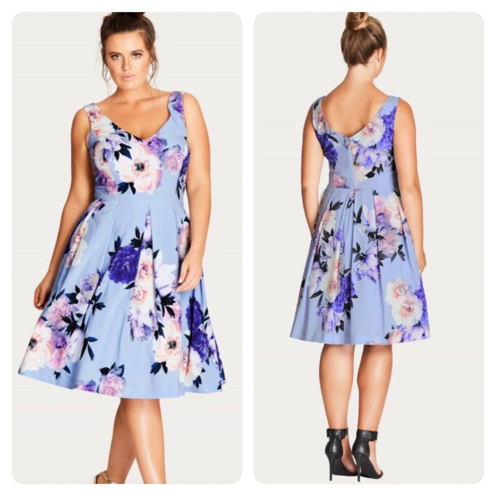 NWT! City Chic Soft Blues Dress